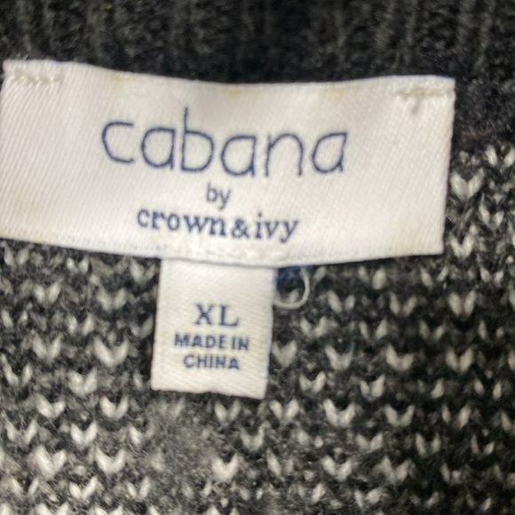 RELISTED Cabana by Crown & Ivy Leopard Animal Print Mock Neck Tunic Sweater - Picture 7 of 10